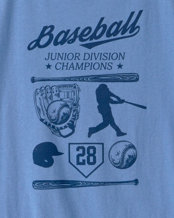 Gar&ccedil;ons - T-shirt &agrave; imprim&eacute; champions de baseball - Bleu, 