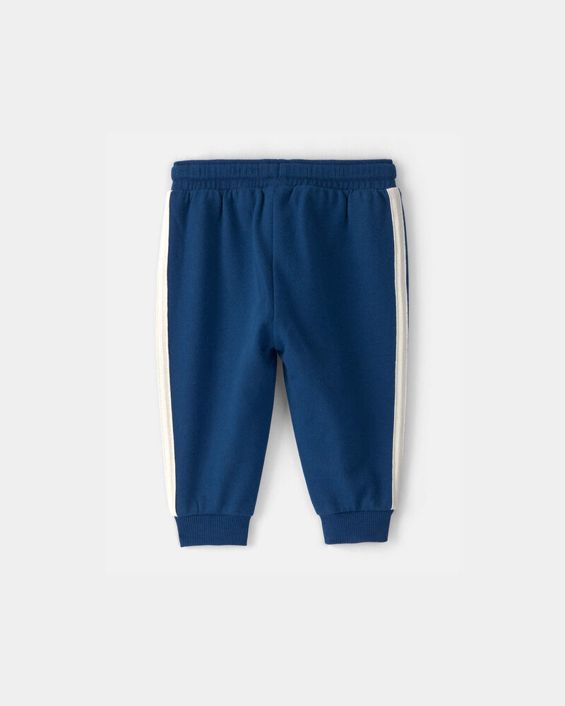 Baby Boy French Terry Pants - Navy Blue, image 2 of 4 slides