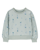 Baby Floral Crew Neck Cotton Pullover, image 1 of 3 slides