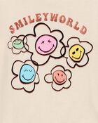 Kid Smiley World Long-Sleeve Graphic Tee - Cream, image 2 of 3 slides