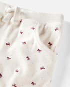 Toddler Girl 2-Piece Organic Cotton Velour Set in Wild Rose Print, image 3 of 5 slides