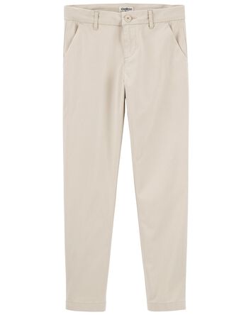Boys Flat Front Chino Pants, 