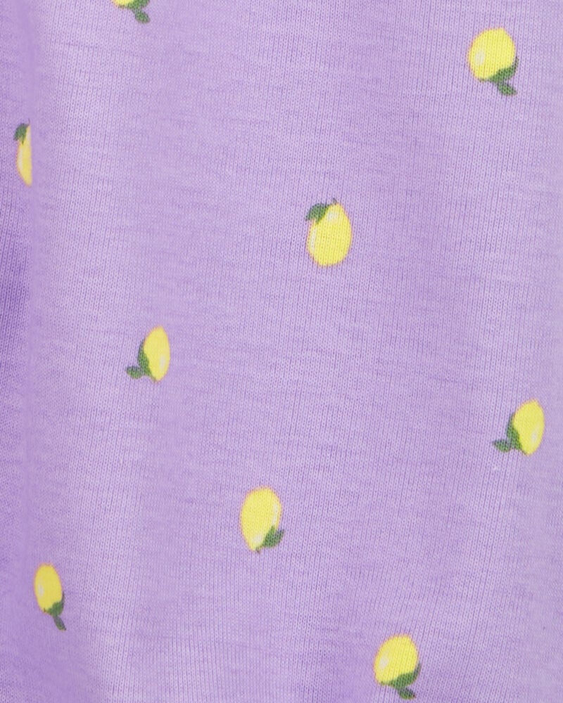 Baby Lemon Short-Sleeve Romper - Purple, image 2 of 3 slides