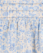 Enfant Robe à smocks à motifs de fleurs - Bleu, image 3 sur 4 diapositives
