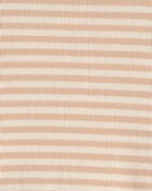 Girls Striped Long-Sleeve Top - Brown/Ivory, image 2 of 3 slides