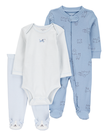 Baby Boy 3-Piece Puppy Multi-Piece Set, 