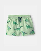 Toddler Boy Dinosaur Swim Trunks - Green, image 1 of 4 slides