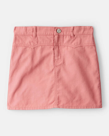 Girls Cotton Skirt - Orange, 