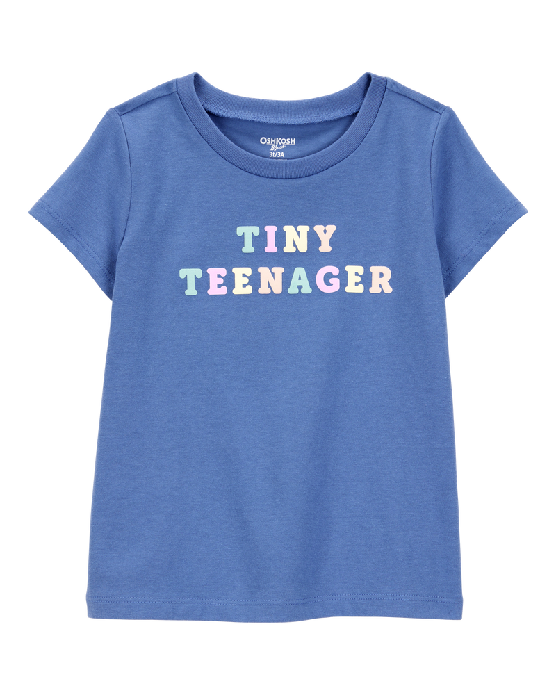 Toddler Tiny Teenager Short-Sleeve Graphic Tee - Blue, image 1 of 2 slides
