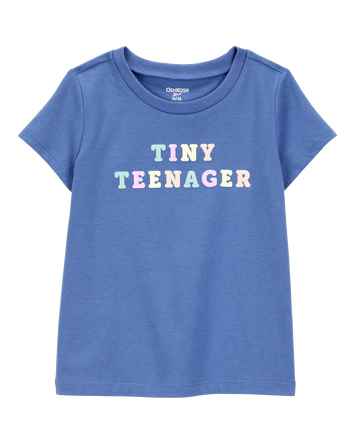 Toddler Tiny Teenager Short-Sleeve Graphic Tee - Blue, 