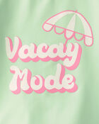 Baby Girl 2-Piece 'Vacay Mode' Rashguard Swimsuit Set - Green, image 3 of 4 slides