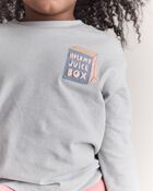 Toddler Hold My Juicebox Long-Sleeve Relaxed Graphic Tee - Light Blue, image 4 of 6 slides