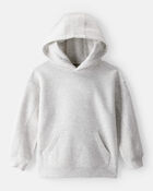 Toddler Boy Solid Fleece Long-Sleeve Hoodie - Grey, image 1 of 3 slides