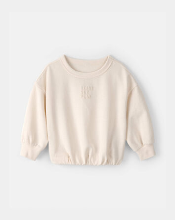 Baby French Terry Pullover Sweatshirt - Cream, 