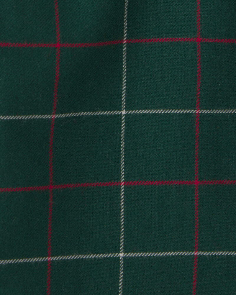 Baby Boy 3-Piece Plaid Twill Long-Sleeve Layering Set - Red/Green/Khaki, image 4 of 5 slides