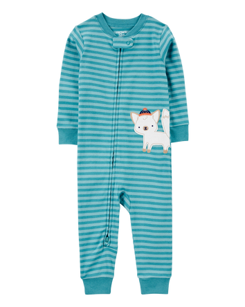 Baby 1-Piece Wolf Striped 100% Snug Fit Cotton Footless Pyjamas, 