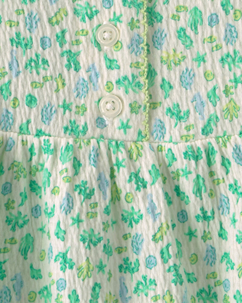 Toddler Girl Floral Tank Top - Green, image 2 of 3 slides