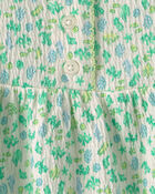 Toddler Girl Floral Tank Top - Green, image 2 of 3 slides