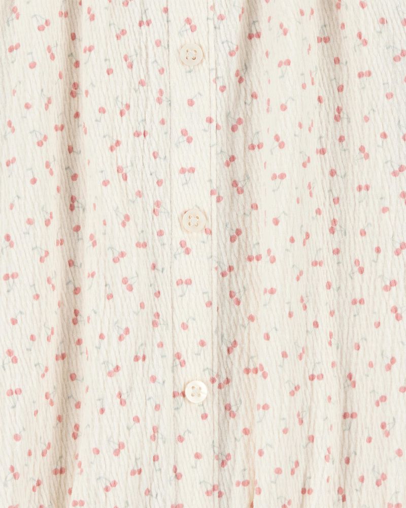 Kid Cherries Print Short-Sleeve Fashion Top, image 2 of 3 slides