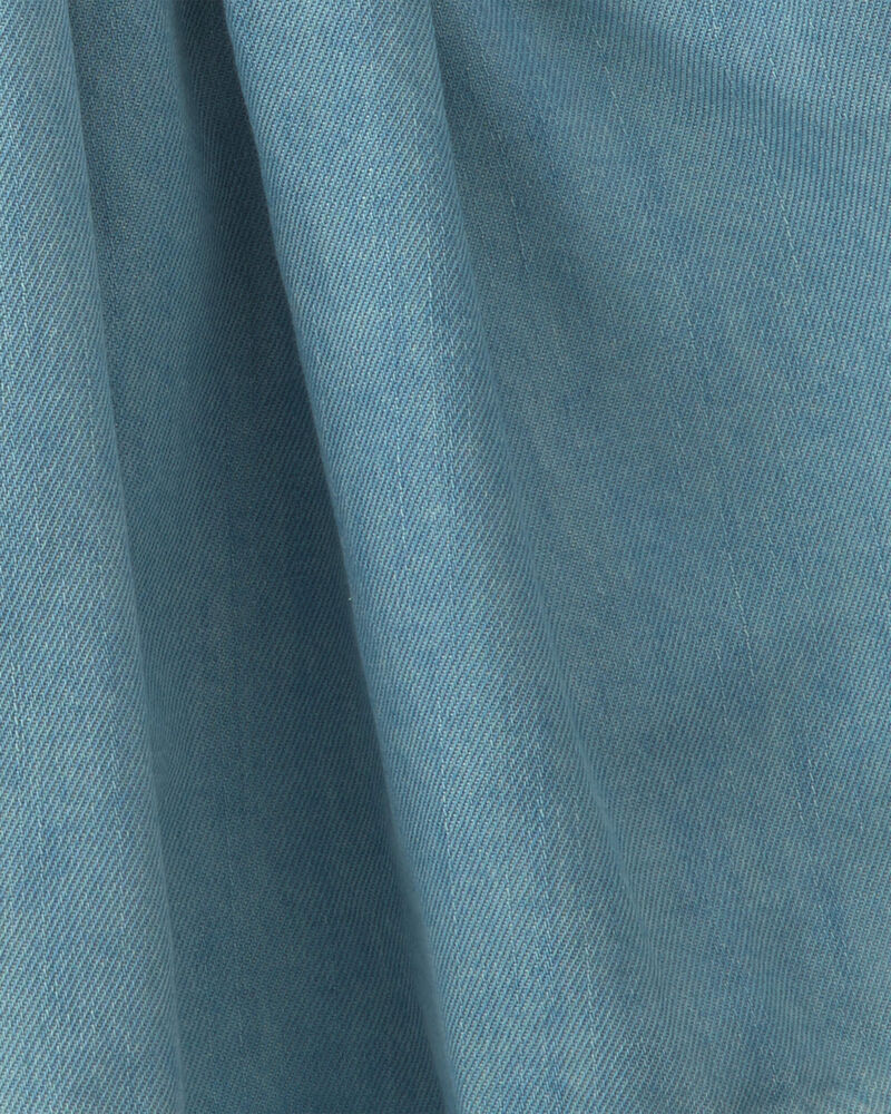 Girls Chambray Denim Skort - Indigo, image 3 of 4 slides