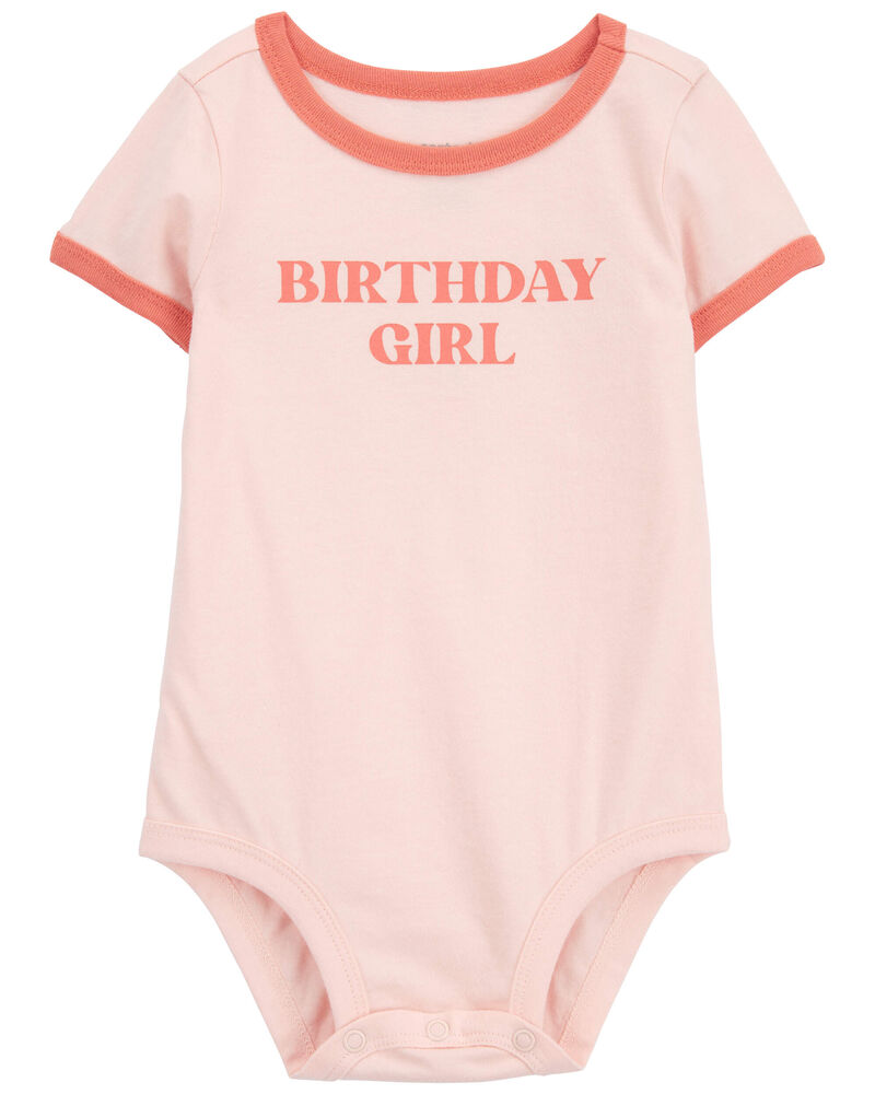 Baby Birthday Girl Cotton Bodysuit, image 1 of 3 slides