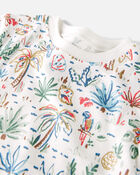 Tout-petit Ensemble pyjama en coton biologique à imprimé tropical, image 2 sur 4 diapositives