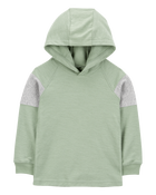 Toddler Colourblock Cotton Blend Long-Sleeve Tee - Green, image 1 of 3 slides