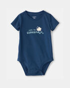 Baby 'Love My Grandma' Sheep Graphic Bodysuit - Blue, image 1 of 3 slides