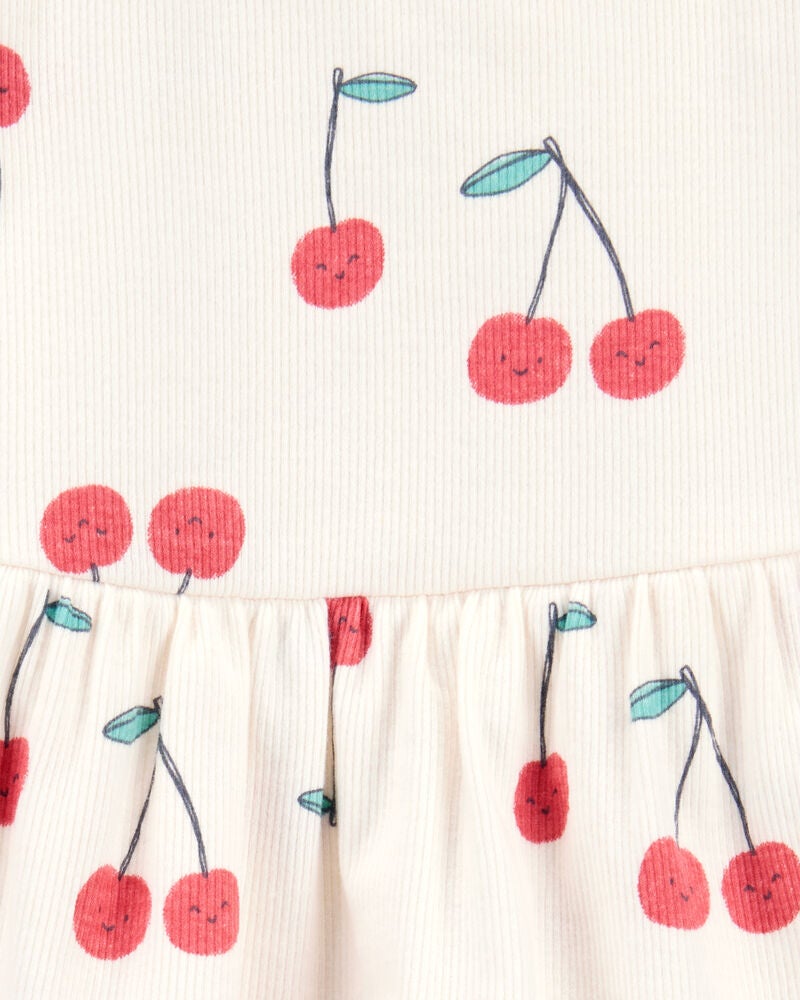 Baby 2-Piece Cherry Peplum Bodysuit Pant Set, image 2 of 3 slides