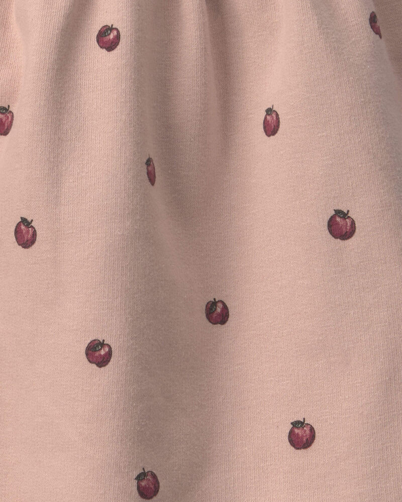 B&eacute;b&eacute; fille - Robe en jersey bouclette de coton biologique &agrave; motif pomme, image 4 sur 5 diapositives