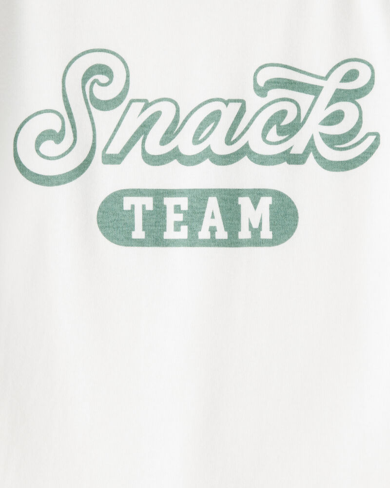 Girls Snack Team Short-Sleeve Graphic Tee - Cream, image 2 of 3 slides