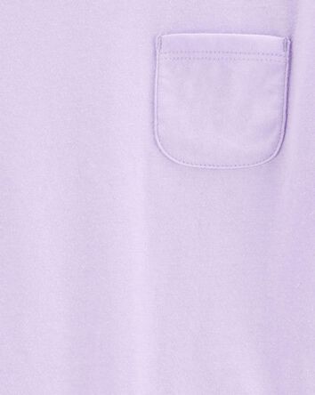 Kid Solid Short-Sleeve Fashion Top - Purple, 