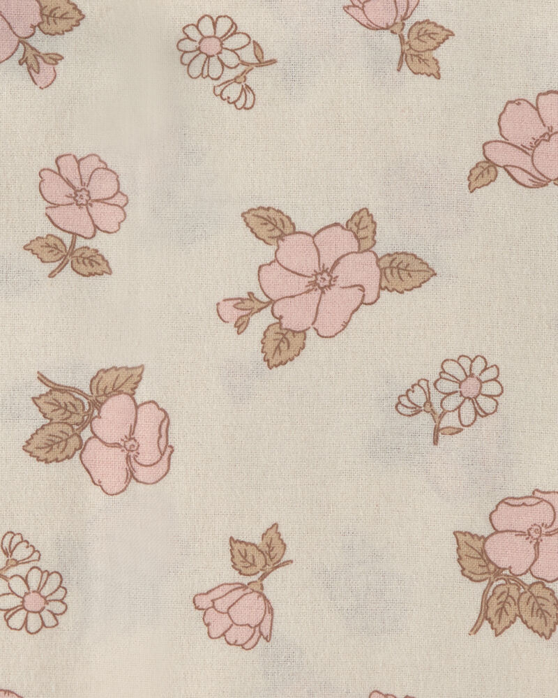 Baby Girl 4-Pack Flowers Receiving Blankets - Pink/Ivory, image 4 of 5 slides