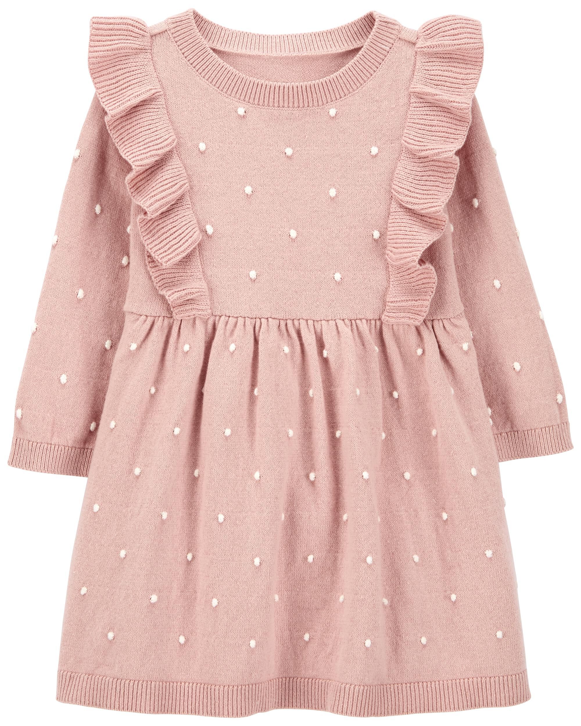 Pink polka dot best sale dress for baby girl