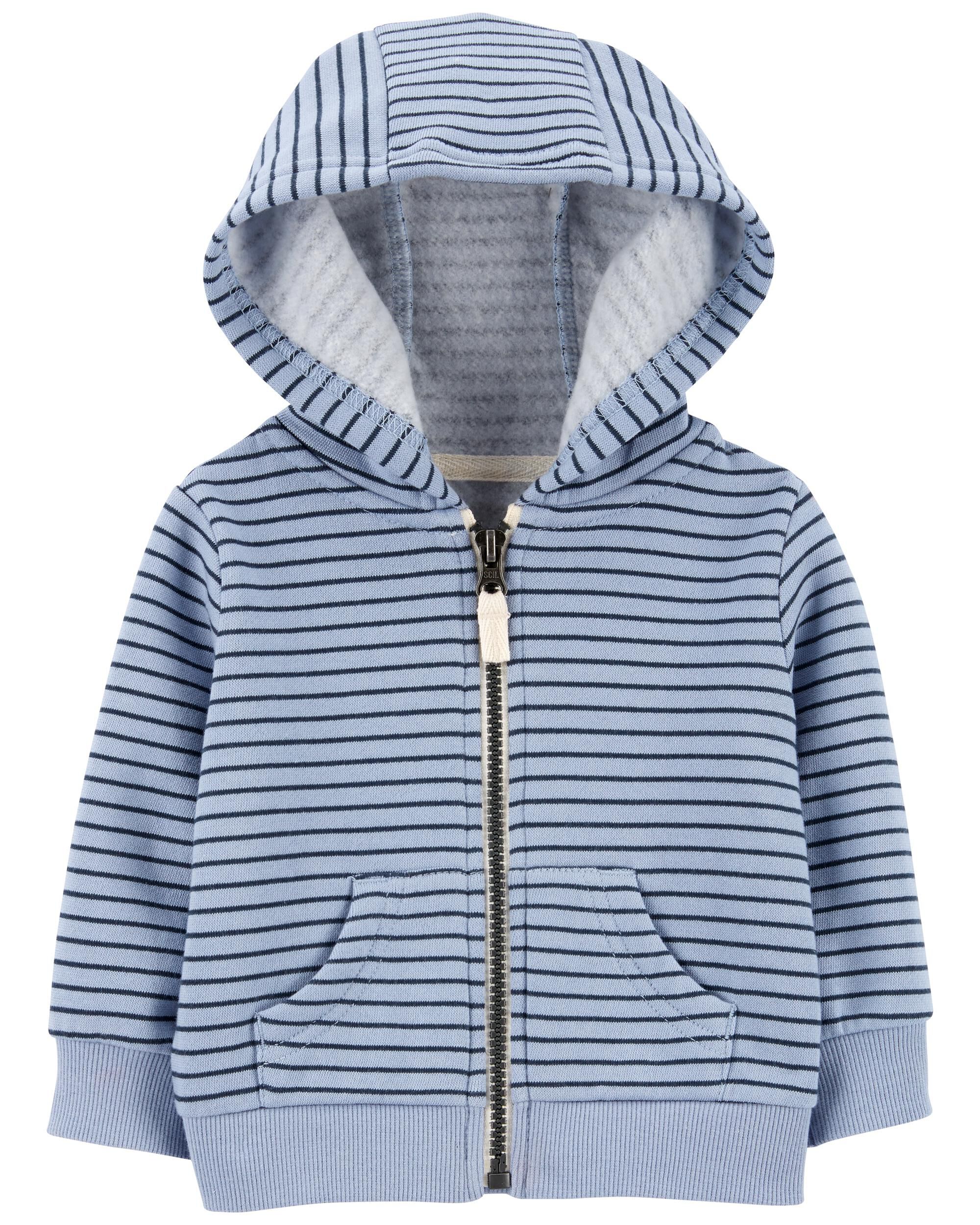 Blue Baby Zip Up Fleece Lined Hoodie Carter s Oshkosh Canada