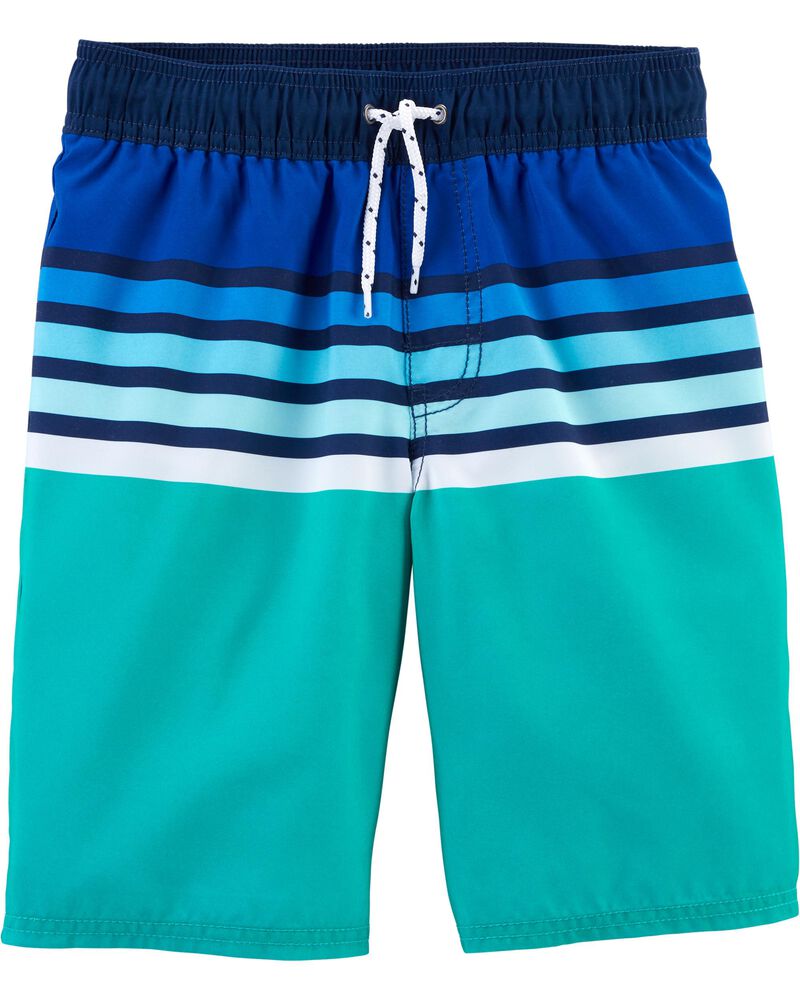 Striped Swim Trunks