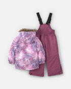 Toddler Girl 2 Piece Snowflake Snowsuit- Purple, image 2 of 13 slides