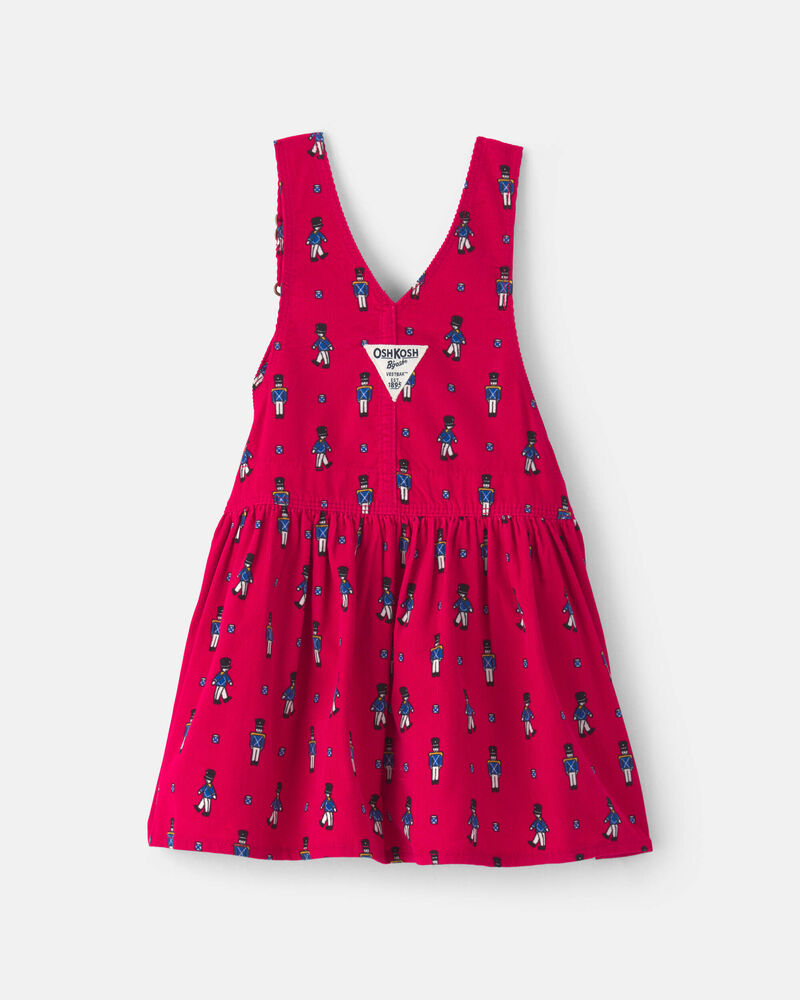 Toddler Girl Nutcracker Corduroy Skirtall - Red, image 2 of 4 slides