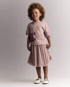 Toddler Girl Avenue Twirl&trade; Midi with Tulle - Mauve, image 1 of 6 slides