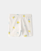 B&eacute;b&eacute; fille - Short de cycliste, citrons - Cr&egrave;me, image 1 sur 3 diapositives