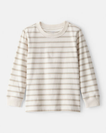Tout-petit garçon - T-shirt à manches longues rayé - Ivoire, 