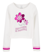 Kid Anything Is Possible Floral Long-Sleeve Tee, image 1 of 5 slides