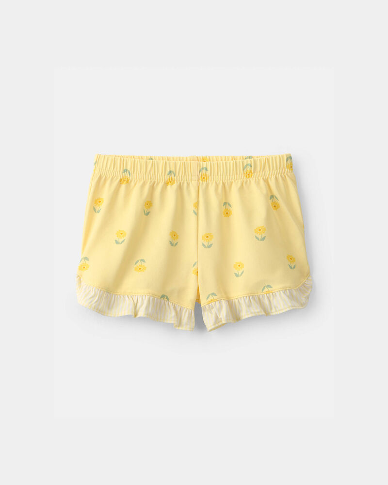 Tout-petit fille - Pyjama ample 2 pi&egrave;ces sans manches, fleurs - Jaune, image 2 sur 4 diapositives