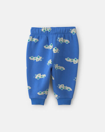 Baby Boy Racecar Fleece Pants - Blue, 