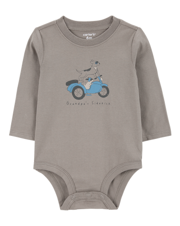 Baby Grandpa's Sidekick Long-Sleeve Bodysuit, 