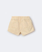 Toddler Girl Gingham Peplum Shorts &ndash; Yellow, image 6 of 7 slides