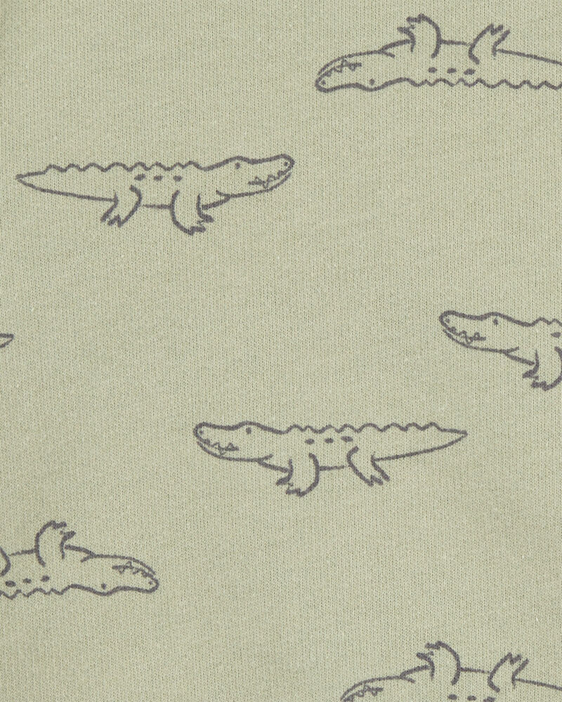 Baby Boy 3-Piece Alligator Outfit Set - Green/Grey, image 3 of 5 slides