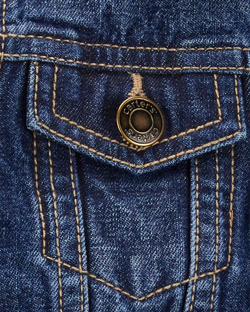 Baby Girls Basic Denim Jacket, image 2 of 4 slides