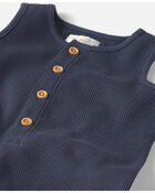 Baby Organic Cotton Waffle Knit Romper, image 2 of 4 slides