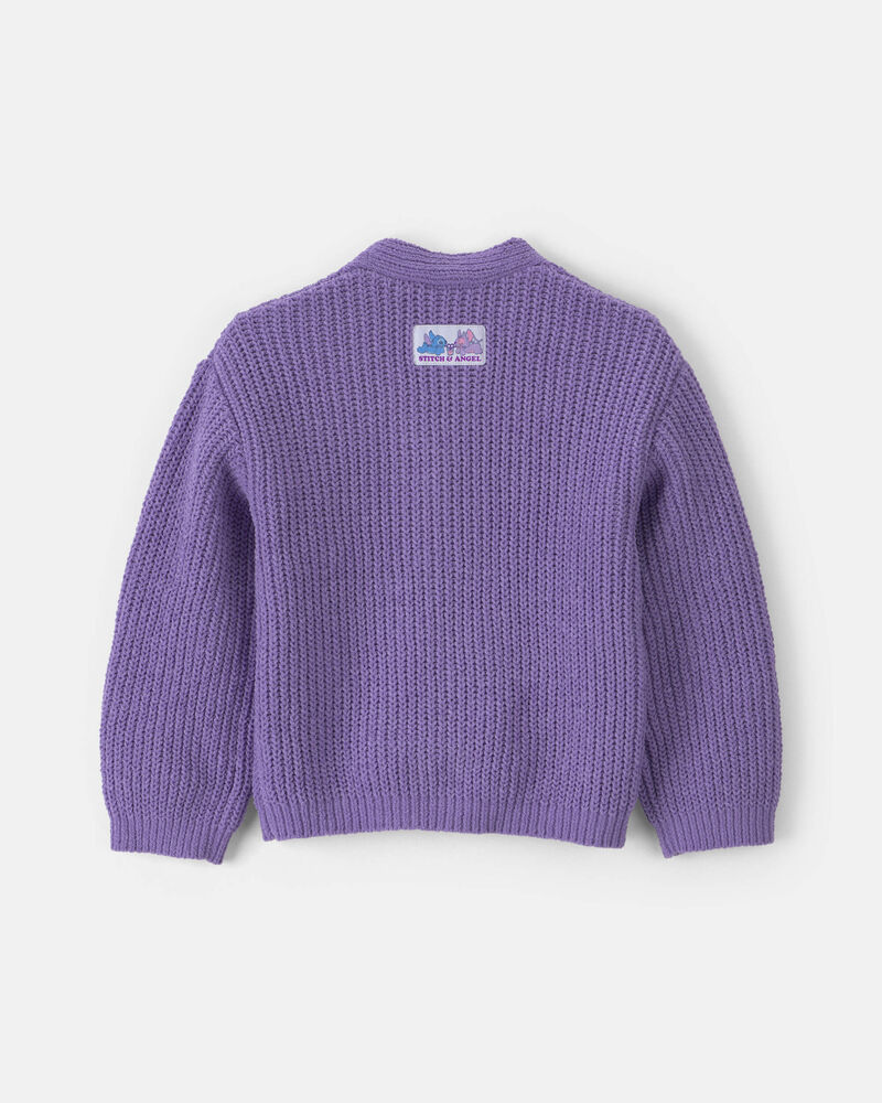 Girls Disney&copy; Lilo & Stitch Cardigan Sweater - Purple, image 2 of 5 slides